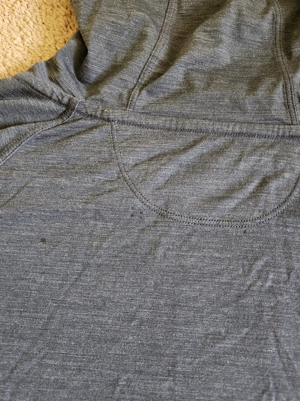 Icebreaker Cool Lite 100% Merino Wool Logo Hooded Long Sleeve Blue Top Wmns L - Picture 5 of 8